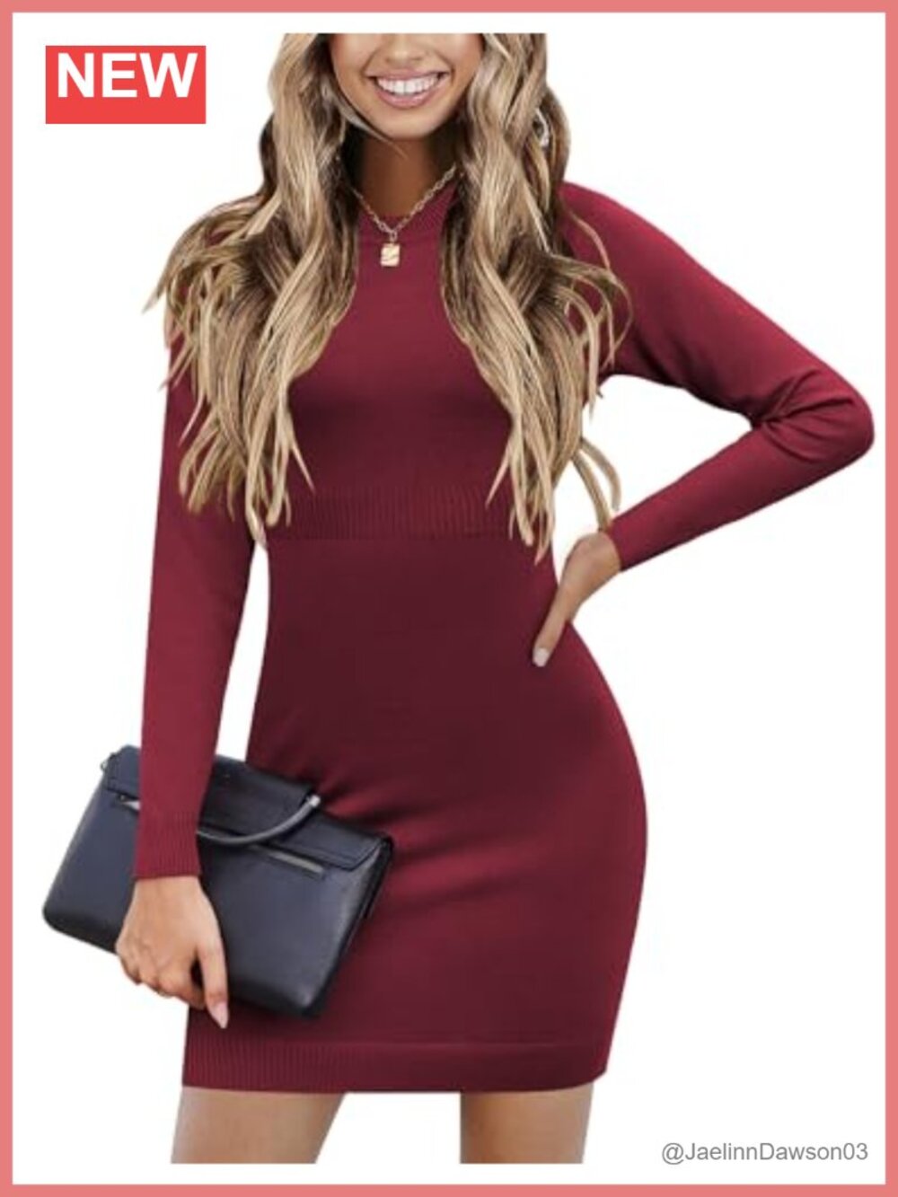 Beyove Women's Colorblock Striped Long Sleeve Cotton Knit Sweater Bodycon Dress